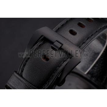 Swiss Panerai Radiomir Black Seal Carbotech Black Dial Black Case Black Leather Strap