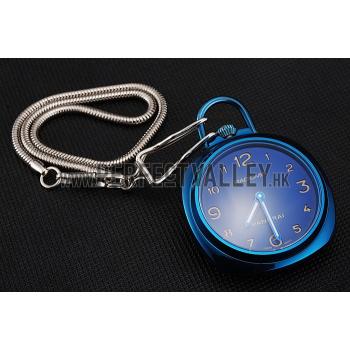 Swiss Panerai Radiomir Pocket Watch Blue Dial Blue Plated Case Stainless Steel Chain 1453741