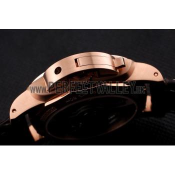 Cheap Swiss Panerai Luminor Marina 1950 3 Days Oro Rosso Brown Dial Rose Gold Case Brown Leather Strap