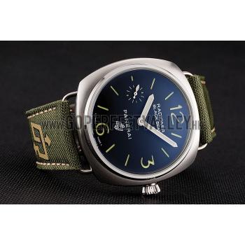 Panerai Radiomir Black Seal Logo Acciaio Black Dial Green Bracelet 1454017