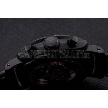 Swiss Panerai Radiomir 1940 Chronograph Black Dial Black Ionized Case Black Leather Strap