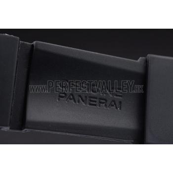 Panerai Luminor Brushed Stainless Steel Case Black Dial Black Rubber Strap 98166