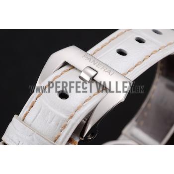 Panerai Radiomir White Dial Stainless Steel Case White Leather Strap 1453805 Replica