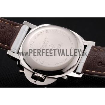 Panerai Radiomir White Dial Stainless Steel Case White Leather Strap 1453805 Replica