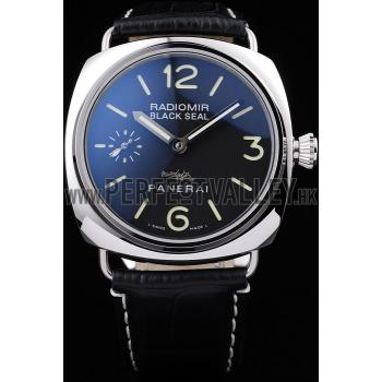 Panerai Radiomir Polished Stainless Steel Case Black Dial Black Leather Strap 98140