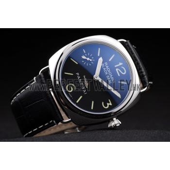 Panerai Radiomir Polished Stainless Steel Case Black Dial Black Leather Strap 98140