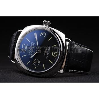 Panerai Radiomir Polished Stainless Steel Case Black Dial Black Leather Strap 98140