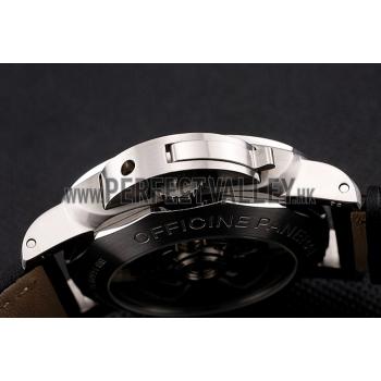 Panerai Luminor 1950 3 Days Chrono Flyback Black Dial Stainless Steel Case Black Leather Strap