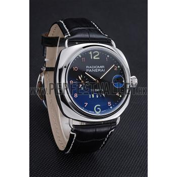 Panerai Radiomir Stainless Steel Bezel Black Leather Bracelet  622325