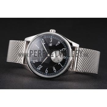 Patek Philippe Calatrava Small Seconds Black Dial Stainless Steel Case And Bracelet