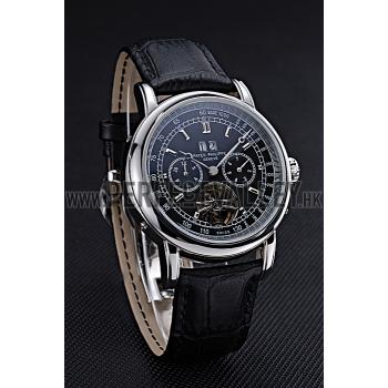 Patek Philippe Geneve Grand Complications Black Face Tourbillon Stainless Steel Black Band  622155