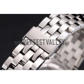 Swiss Patek Philippe Calatrava White Dial Diamond Bezel Stainless Steel Case And Bracelet