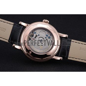 Patek Philippe Geneve Grand Complications Black Dial Tourbillon Rose Gold Bezel Black Band  622157