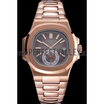 Patek Philippe Nautilus Gray Dial Rose Gold Case And Bracelet