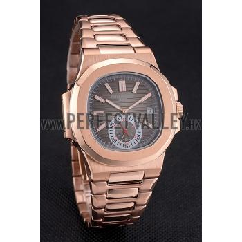 Patek Philippe Nautilus Gray Dial Rose Gold Case And Bracelet