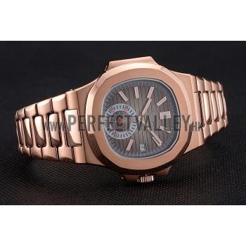 Patek Philippe Nautilus Gray Dial Rose Gold Case And Bracelet