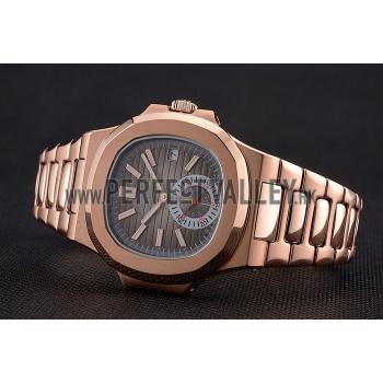 Patek Philippe Nautilus Gray Dial Rose Gold Case And Bracelet