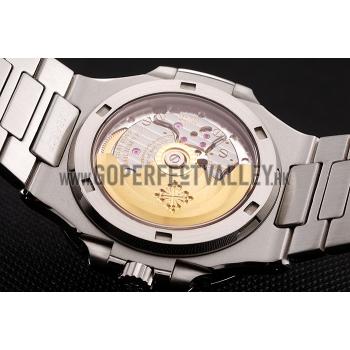 Swiss Patek Philippe Nautilus White Dial Stainless Steel Bracelet 1453946