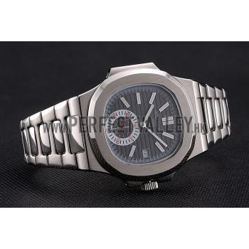 Patek Philippe Nautilus Black Dial Stainless Steel Case And Bracelet