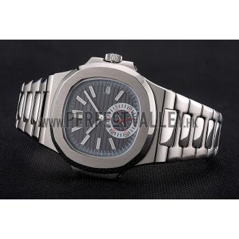 Patek Philippe Nautilus Black Dial Stainless Steel Case And Bracelet