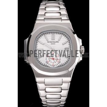 Replica Patek Philippe Nautilus White Dial Stainless Steel Case And Bracelet