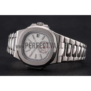 Replica Patek Philippe Nautilus White Dial Stainless Steel Case And Bracelet