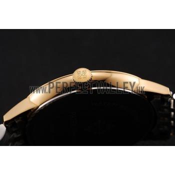 Replica Patek Philippe Calatrava White Dial Yellow Gold Case Two Tone Bracelet 1453827