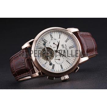 Patek Philippe Grand Complications Gold Case White Dial Roman Numerals Brown Leather Bracelet 622253