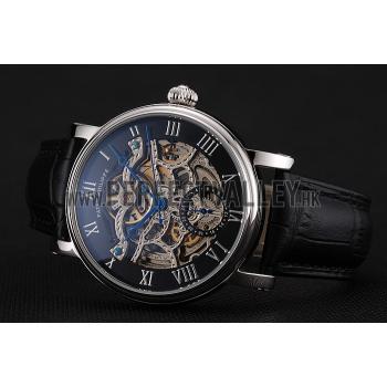 Patek Philippe Grand Complications Black Skeleton Dial Stainless Steel Case Black Leather Strap 1453812