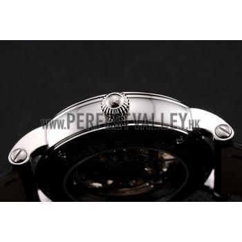 Patek Philippe Grand Complications Black Skeleton Dial Stainless Steel Case Black Leather Strap 1453812