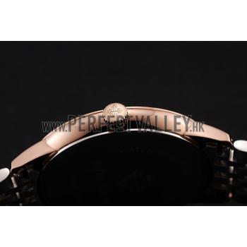 Patek Philippe Calatrava White Dial Rose Gold Case Two Tone Bracelet 1453831