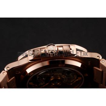 Replica Swiss Patek Philippe Nautilus Dark Brown Dial Stainless Steel Bracelet 1453949