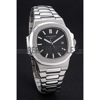 Patek Philippe Nautilus Black Dial Stainless Steel Case   622719