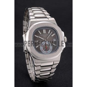 Patek Philippe Nautilus Gray Dial Stainless Steel Case And Bracelet