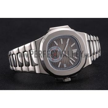 Patek Philippe Nautilus Gray Dial Stainless Steel Case And Bracelet