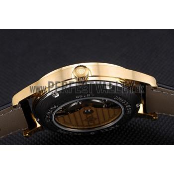 Cheap Patek Philippe Calatrava Black Dial Gold Case Black Leather Strap  622845