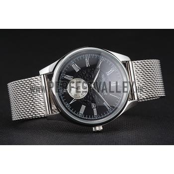 Patek Philippe Calatrava Small Seconds Black Engraved Dial Stainless Steel Case And Bracelet Replica