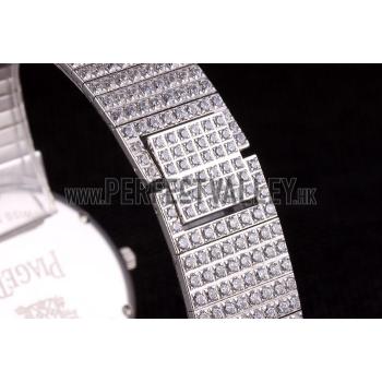 Cheap Piaget Swiss Limelight Diamonds Encrusted Stainless Steel Watch 80297