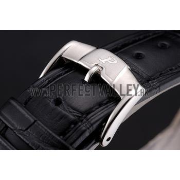 Piaget Altiplano Date Silver Dial Stainless Steel Case Black Leather Strap