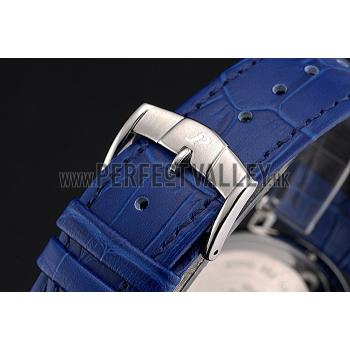 Piaget Altiplano Silver Case Blue Dial Blue Leather Bracelet  622630