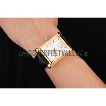 Swiss Piaget Emperador Tourbillon Skeleton Gold Diamond Case Black Leather Bracelet 1453941