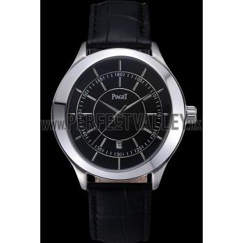 Piaget Gouverneur Stainless Steel Black Dial 621983