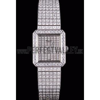 Piaget Swiss Limelight Diamonds Encrusted Stainless Steel Watch 80294