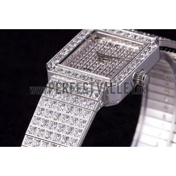 Piaget Swiss Limelight Diamonds Encrusted Stainless Steel Watch 80294