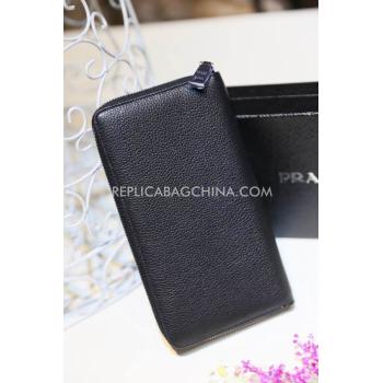 Prada Purse Wallet Calfskin Black HM00018