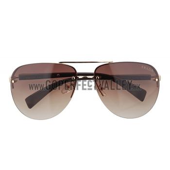 Prada Sporty Linea Rossa Logo Brown Temples Sunglasses 308214