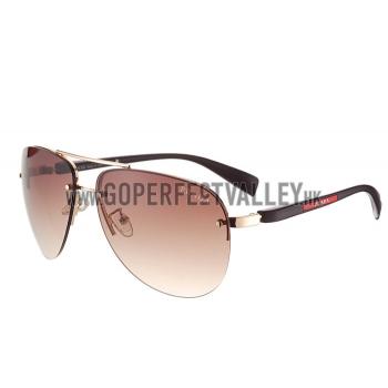 Prada Sporty Linea Rossa Logo Brown Temples Sunglasses 308214