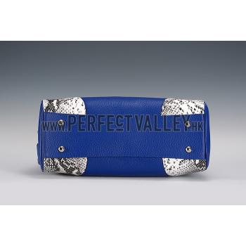 Prada  Satchel Blue And Python Handles 18926832 Replica