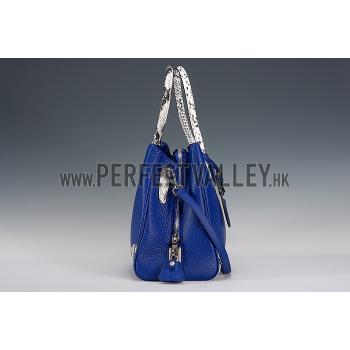 Prada  Satchel Blue And Python Handles 18926832 Replica