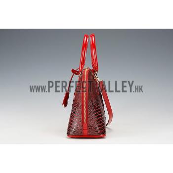 Cheap Prada Promenade Crocodile Leather Bag Red